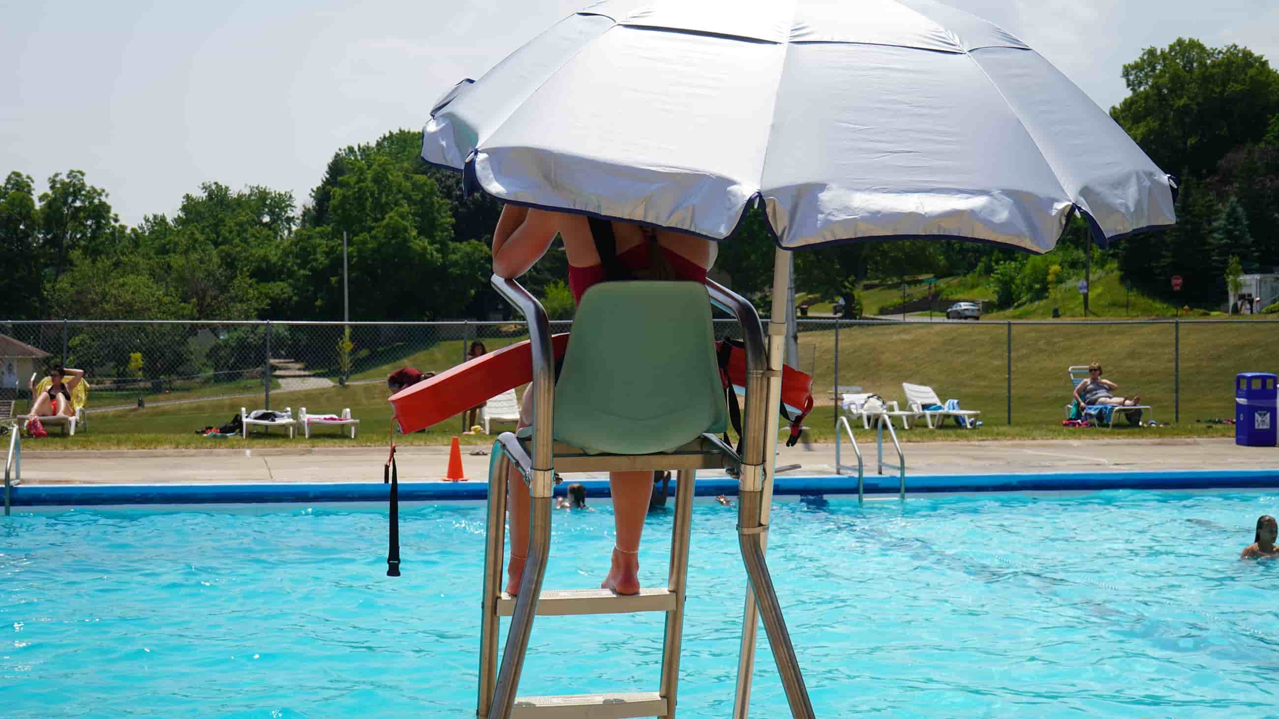 Lifeguard monitoring Northview Pool
