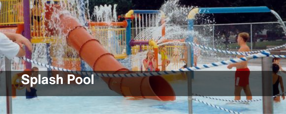 Children playing at the Splash Pool in Lorraine Park