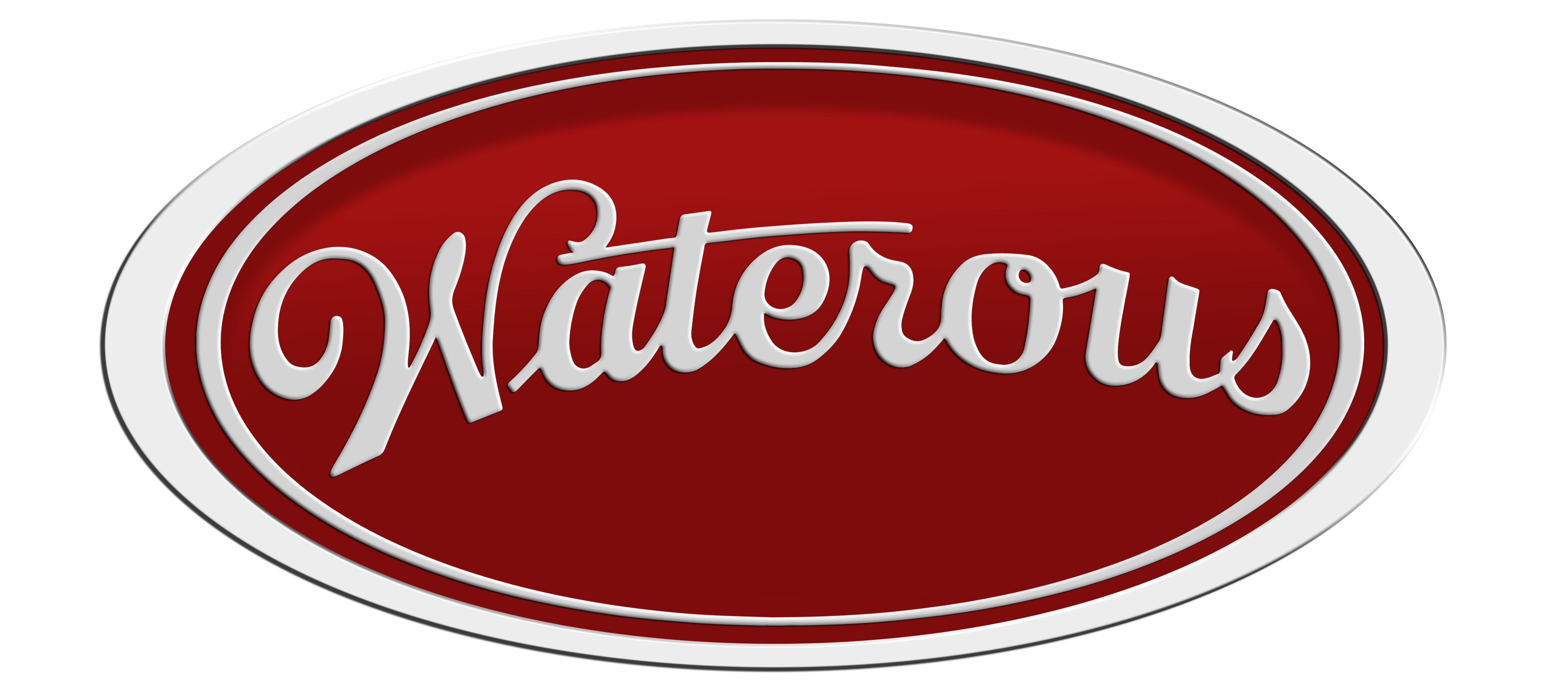 Red oval logo saying Waterous