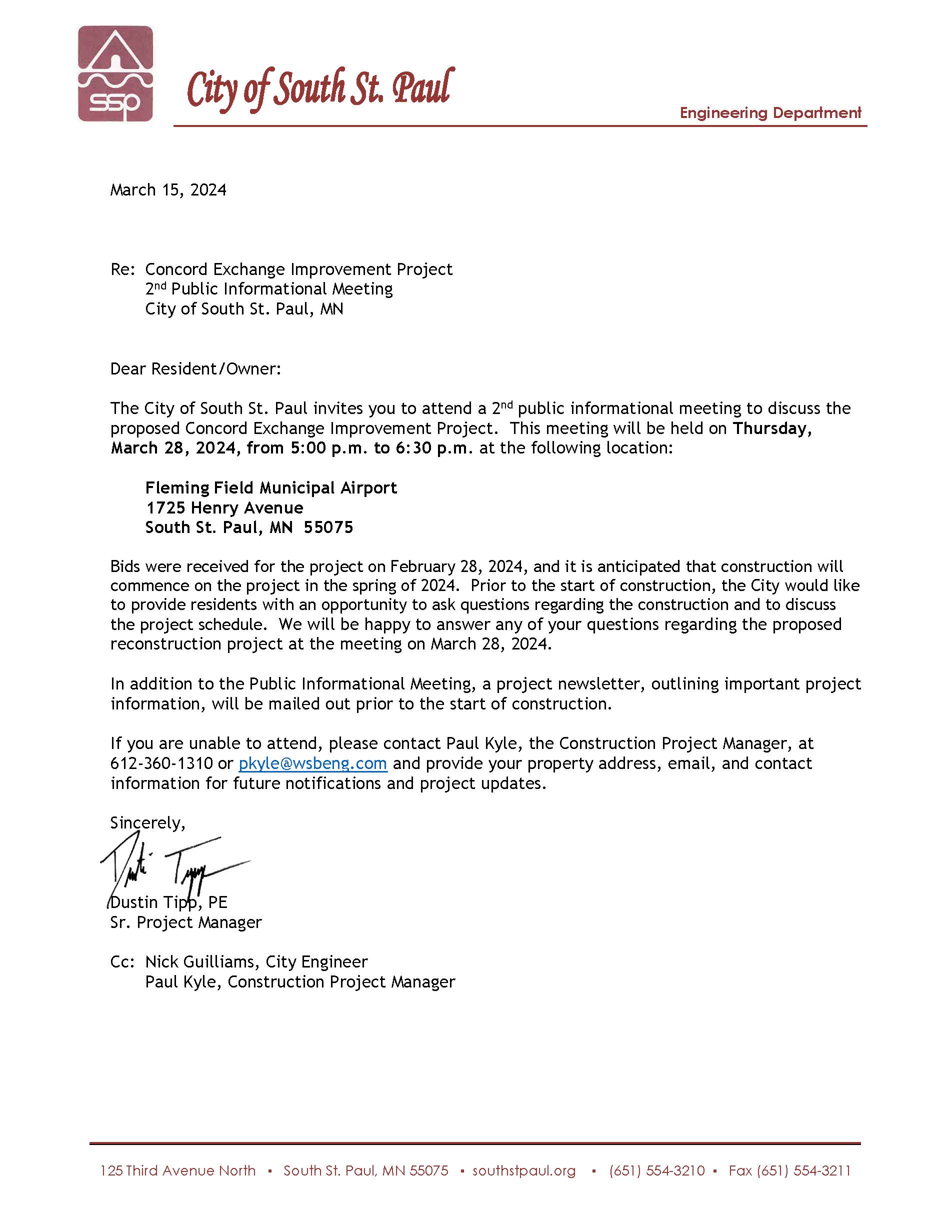 Concord Exchange Improvement Project Meeting