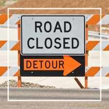 Road Closed & Detour Sign